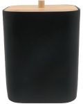 Καλάθι μπάνιου Inter Ceramic - Ninel, 20 x 28 cm, μαύρο/μπαμπού - 1t