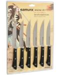 Σετ 6 μαχαίρια κρέατος Samura - Harakiri, μαύρη λαβή - 5t