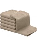 Σετ βρεφικές πετσέτες KeaBabies - Οργανικό μπαμπού, καφέ, 6 τεμάχια - 1t