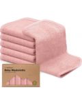 Σετ βρεφικές πετσέτες KeaBabies - Οργανικό μπαμπού,  6 τεμάχια,ροζ  - 1t
