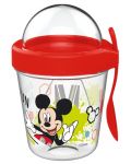 Σετ κούπας με κουτάλι Disney - Mickey, 350 ml - 1t