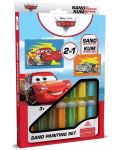 Σετ χρωματισμού με άμμο Red Castle - Cars 3, με 2 πίνακες - 1t