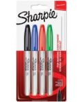 Σετ μόνιμων μαρκαδόρων Sharpie - F, 4  χρώματα - 1t