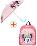 Σετ νηπιαγωγείου Vadobag Minnie Mouse - Σακίδιο πλάτης και ομπρέλα, Little Precious - 1t