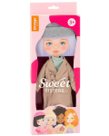 Σετ ρούχων κούκλας Orange Toys Sweet Sisters - Μπεζ παλτό - 1t