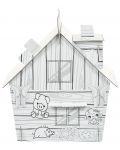 Παιδικό σετ GОТ - Δασικό σπίτι με ζώα για συναρμολόγηση και χρώμα - 4t