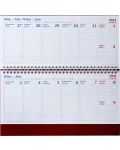 Δερμάτινο επιτραπέζιο ημερολόγιο Kazbek - Μαύρο, 2024 - 2t