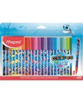 Σετ μαρκαδόρων Maped Color Peps - Ocean Life, 24 χρώματα - 1t