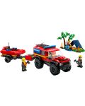 Κατασκευαστής LEGO City - Πυροσβεστικό όχημα 4 х 4 με ναυαγοσωστική λέμβο (60412) - 2t
