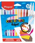 Σετ μαρκαδόρους Maped Color Peps Oops - 10 χρώματα+ 2 σβηστές - 1t