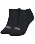 Σετ γυναικείες κάλτσες Puma - Sneaker, 2 ζευγάρια, μαύρες - 1t