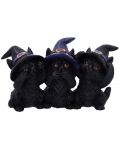 Σετ αγαλματίδια Nemesis Now Adult: Humor - Three Wise Black Cats, 11 cm - 1t