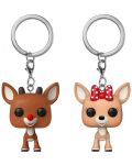Σετ μπρελόκ Funko Pocket POP! Animation: Rudolph The Red-Nosed Reindeer - Rudolph and Clarice - 1t