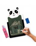 Σετ πίνακα ζωγραφικής και χρωματιστές κιμωλίες Apli Kids - Panda - 3t