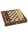 Σετ σκάκι και τάβλι Manopoulos -Χρώμα καρυδιάς, 41 x 41 cm - 2t