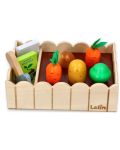 Σετ ξύλινων παιχνιδιών Lelin - Λαχανικά για φύτευση - 3t