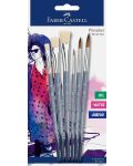 Σετ πινέλων ζωγραφικής Faber-Castell - 6 τεμάχια - 1t