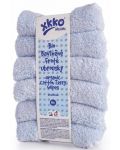 Σετ βαμβακερές πετσέτες  Xkko - Baby Blue, 21 х 21 cm,6 τεμάχια - 1t