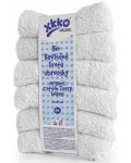 Σετ βαμβακερές πετσέτες   Xkko - White, 21 х 21 cm,6 τεμάχια - 1t