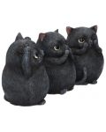 Σετ αγαλματίδια Nemesis Now Adult: Humor - Three Wise Fat Cats, 8 cm - 6t