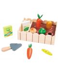Σετ ξύλινων παιχνιδιών Lelin - Λαχανικά για φύτευση - 1t