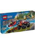 Κατασκευαστής LEGO City - Πυροσβεστικό όχημα 4 х 4 με ναυαγοσωστική λέμβο (60412) - 1t