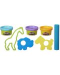 Σετ Play-Doh - Πλαστελίνη και ειδώλια ζώων, 3 x 84 g - 2t