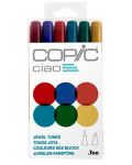 Σετ μαρκαδόρων Too Copic Ciao - Jewel Tones, 6 Χρώματα - 1t