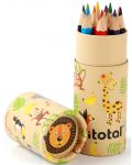 Κουτί με μολύβια I-Total Animals  - 12 χρώματα - 2t