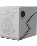 Κουτί για κάρτες Dragon Shield Double Shell - Ashen White/Black (150 τεμ.) - 1t