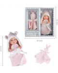 Κούκλα μωρό  Raya Toys Baby So Lovely - Νεογέννητο με παιχνίδι, 25 cm, ροζ - 3t