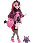 Κούκλα Monster High -Draculaura, με κατοικίδιο και αξεσουάρ - 1t