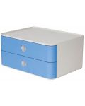 Κουτί με 2 συρτάρια  Han - Allison smart, γαλάζιο - 1t