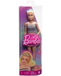 Κούκλα Barbie Fashionistas 213 - Με ασπρόμαυρο τοπ και ροζ φούστα - 6t