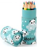 Κουτί με μολύβια I-Total Panda - 12 χρώματα - 2t