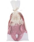 Υφασμάτινη κούκλα Asi Dolls -Ολίβια το μικρό κουνελάκι, ροζ με λευκά αστέρια, 34 cm - 2t