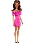 Κούκλα Barbie Fashionistas 217 - Με ροζ φόρεμα - 2t