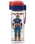 Τετράγωνο μπουκάλι νερού Stor - Avengers, 550 ml - 1t