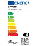Φωτιστικό LED  Vivalux - Dars 4660, 18 W, 17.5 x 3.5 cm, μαύρο - 3t