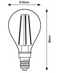 Λάμπα LED Rabalux - E14, 6W, G45, 3000К,filament - 3t