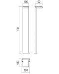 LED Φωτιστικό κήπου Smarter - Embo 90280, IP54, 240V, 8W, σκούρο γκρι - 2t