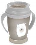 Κύπελλο με λαβές Lovi 360° - Junior, Buddy bear, 250 ml, 12+μηνών, μπεζ - 1t