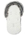 Πολυτελές χειμερινος σάκος καροτσιού New Baby - 48 х 98 cm, μπεζ - 3t
