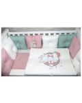 Πολυτελές σετ κρεβατοκάμαρας  Bambino Casa - Pillows rosa,12 μέρη - 3t