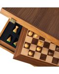 Πολυτελές σκάκι Manopoulos - μοντερνιστικός, καρύδι, 40 x 40 cm - 5t