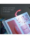 Μικρό έγχρωμο φωτιστικό για βιβλίο -ροζ - 3t