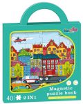 Μαγνητικό παζλ  Raya Toys - Κίνηση πόλης, 40 τεμάχια - 1t
