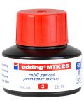 Μελανοδοχείο Edding MTK 25 - Κόκκινο, 25 ml - 1t