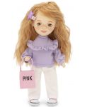 Απαλή κούκλα Orange Toys Sweet Sisters - Sunny με μωβ πουλόβερ, 32 cm - 2t