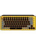 Μηχανικό πληκτρολόγιο Logitech - POP Keys, ασύρματο, κίτρινο/μαύρο - 1t